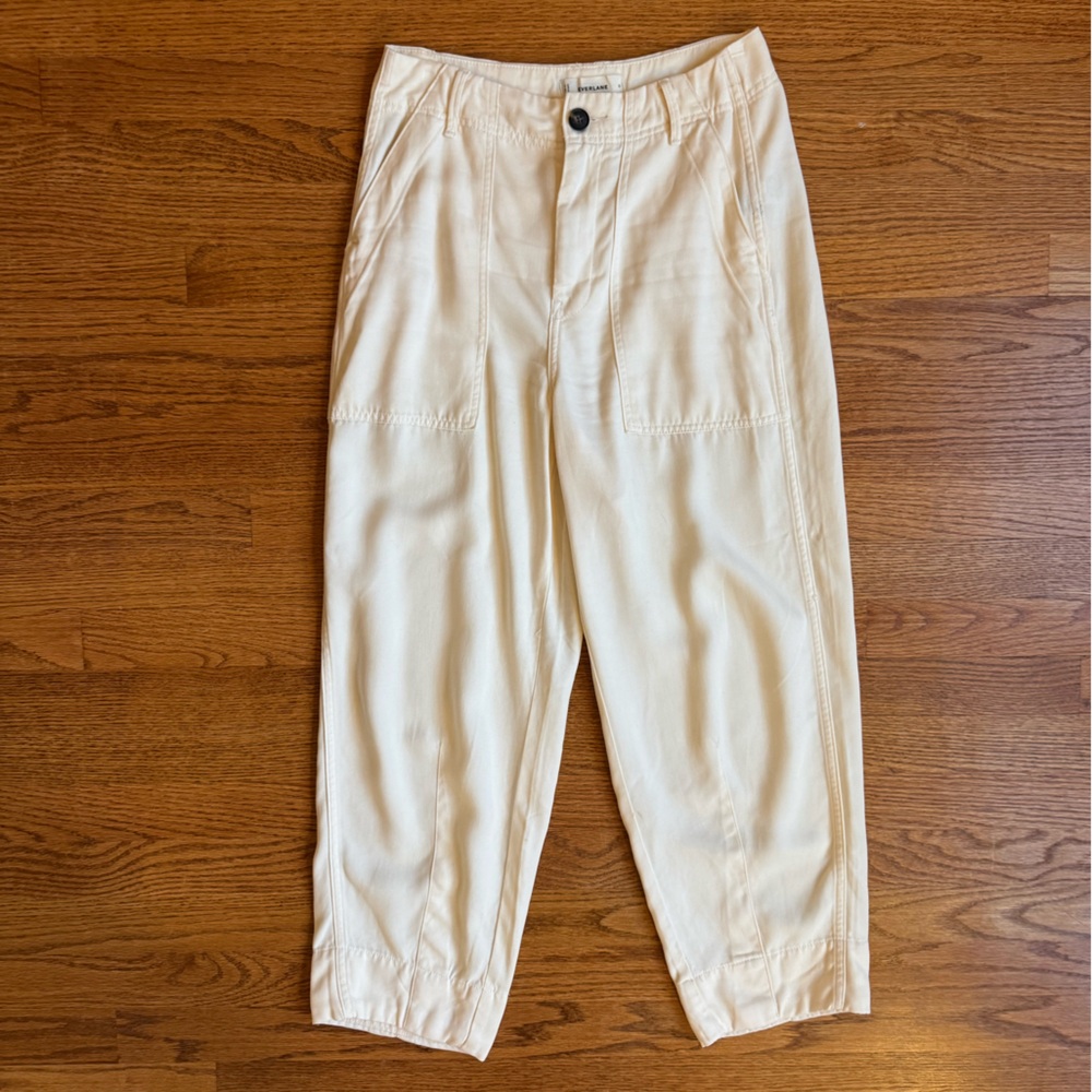 Everlane Cream Wide-Leg Pants - Picture 2 of 11